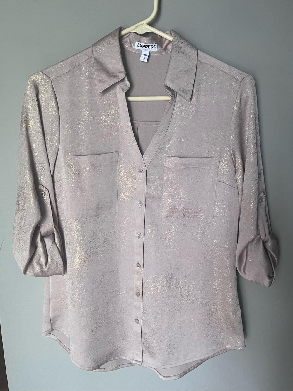 Express Gold Button Down Shirt
